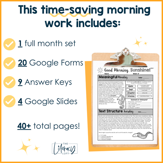 ELA Morning Work 5th Grade {June} | Distance Learning | Google Slides