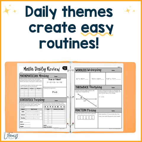 Math Daily Review 6th Grade {June} | Distance Learning | Google Apps