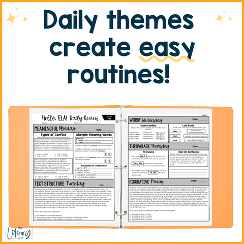 ELA Daily Review 7th Grade {June} | Distance Learning | Google Slides and Forms