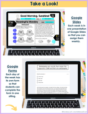 ELA Morning Work 1st Grade  (January) I Distance Learning I Google Slides