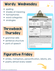 ELA Daily Review 7th Grade Bundle | Printable | Google Apps