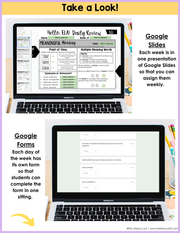 ELA Daily Review 6th Grade {March} | Distance Learning | Google Slides and Forms