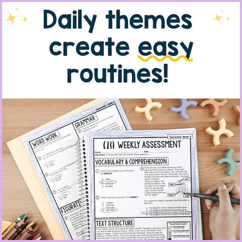 6th-7th Grade ELA Daily Review and Weekly Assessment Bundle