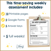 3rd Grade ELA Reading Comprehension November Morning Work Assessment Elementary