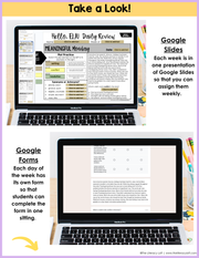 ELA Daily Review 6th Grade {November} | Distance Learning | Google Slides and Forms