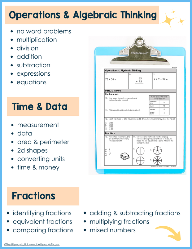 Math Weekly Assessments 3rd Grade | Printable | Google Forms