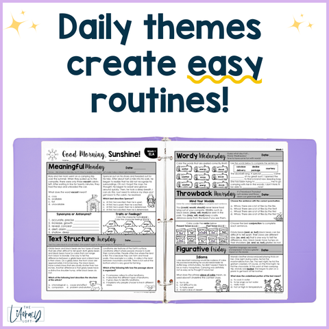 ELA Morning Work 5th Grade (The Bundle) | Printable | Google Apps