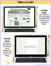 ELA Daily Review 8th Grade {August} | Distance Learning | Google Slides and Forms