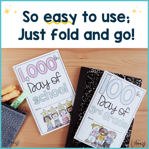 100th Day of School Math ELA Writing Prompts Coloring Pages 3rd 4th 5th Grade