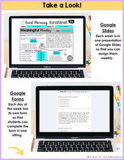 ELA Morning Work 4th Grade {January} I Distance Learning I Google Slides