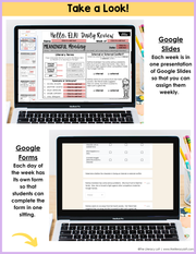 ELA Daily Review 6th Grade {September} | Distance Learning | Google Slides and Forms