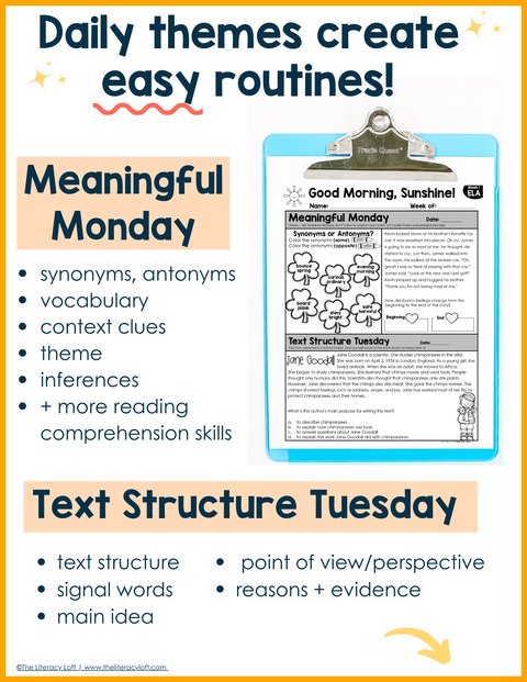 ELA + Math Morning Work 2nd Grade {The Bundle} | Distance Learning | Google Slides