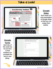 ELA Morning Work 3rd Grade {December} I Distance Learning I Google Slides