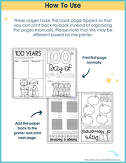 100th Day of School Math ELA Writing Prompts Coloring Pages 3rd 4th 5th Grade