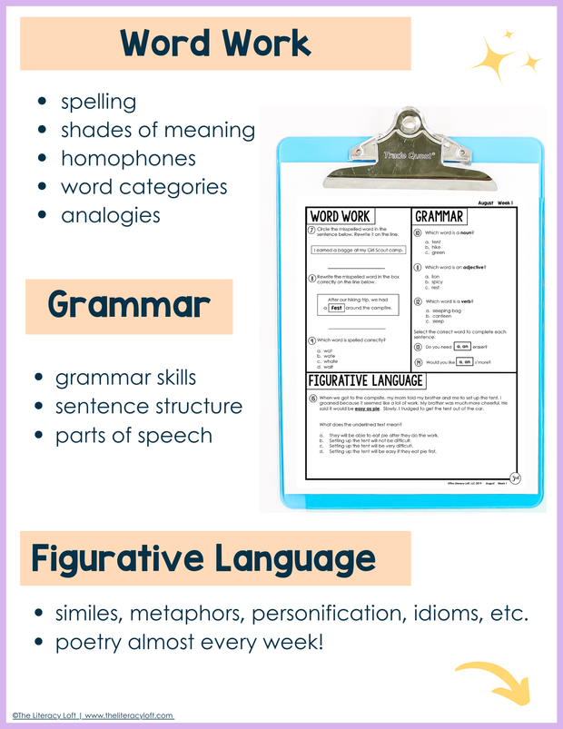 ELA Weekly Assessments 3rd Grade | Printable | Google Forms