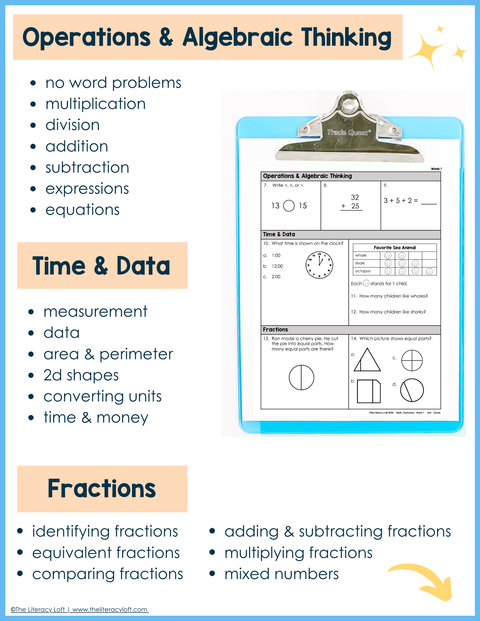 Math Weekly Assessments 2nd Grade | Printable | Google Forms