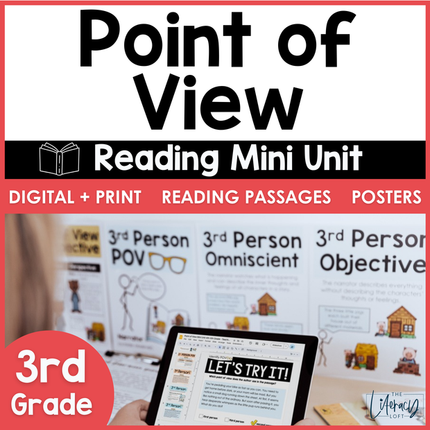 3rd Grade Point of View Worksheets Reading Comprehension Passages Fun Mini Unit