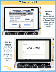 Math Morning Work 3rd Grade {August} | Distance Learning | Google Apps