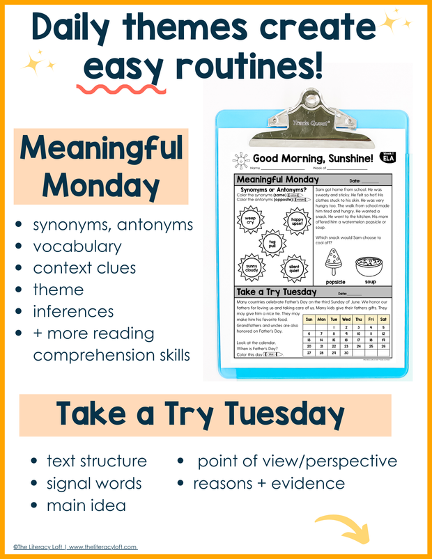 ELA + Math Morning Work 1st Grade {The Bundle} | Distance Learning | Google Slides