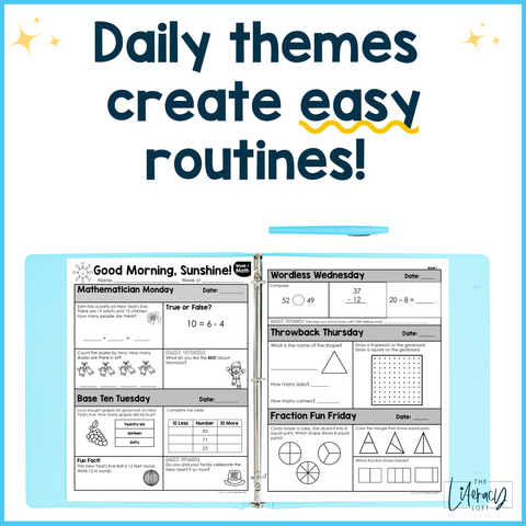 Math Morning Work 1st Grade Bundle | Printable | Google Slides and Forms