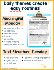 ELA + Math Morning Work 5th Grade {The Bundle} Google Slides + Forms