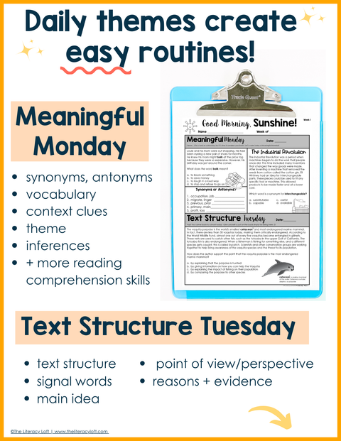 ELA + Math Morning Work 5th Grade {The Bundle} Google Slides + Forms