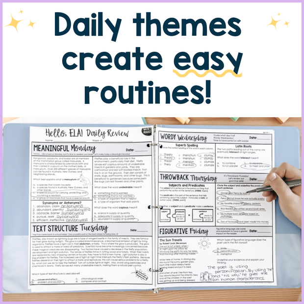 ELA Daily Review 8th Grade Bundle | Printable | Google Apps