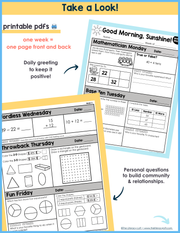 Math Morning Work 1st Grade {January} I Distance Learning I Google Apps