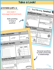 Math Morning Work 5th Grade {January} I Distance Learning I Google Apps