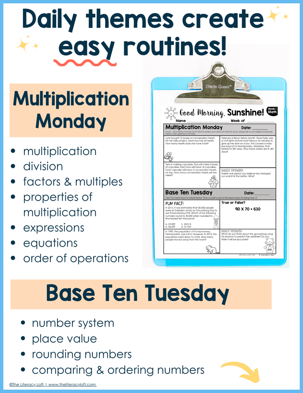 Math Morning Work 4th Grade {February} I Distance Learning I Google Apps