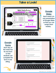 Math Daily Review 6th Grade {February} | Distance Learning | Google Apps