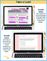 Math Morning Work 5th Grade {February} I Distance Learning I Google Slides