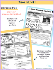 ELA Morning Work 2nd Grade {February} | Distance Learning | Google Slides