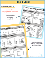 Math Morning Work 1st Grade {February} I Distance Learning I Google Apps