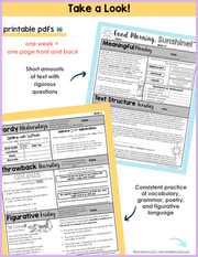 ELA Morning Work 5th Grade {March} | Distance Learning | Google Slides