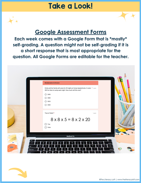 Math Weekly Assessments 5th Grade | Printable | Google Forms