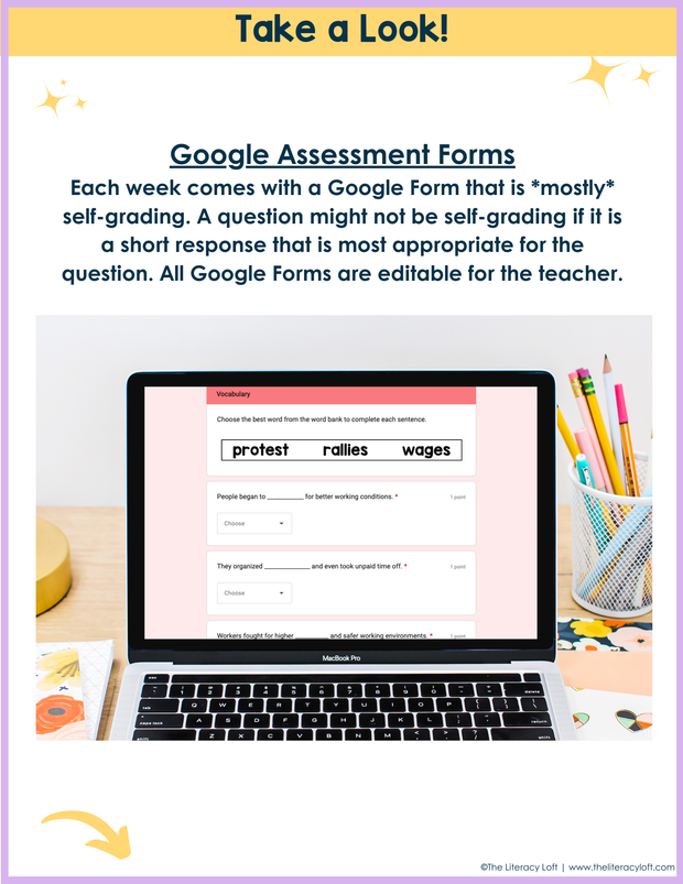 ELA Weekly Assessments 4th Grade | Printable | Google Forms