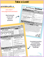 ELA Morning Work 4th Grade {February} I Distance Learning I Google Slides