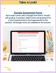 ELA Weekly Assessments 5th Grade | Printable | Google Forms