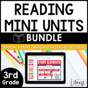 3rd Grade Reading Comprehension Mini Unit Bundle Worksheets Activities Exit Tickets Posters