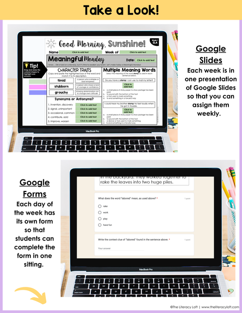 ELA Morning Work 3rd Grade (Bundle) | Printable | Google Apps