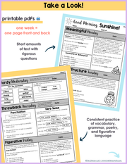 ELA Morning Work 3rd Grade {August} | Distance Learning | Google Slides