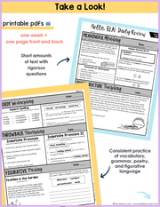 ELA Daily Review 6th Grade {May} | Distance Learning | Google Slides and Forms