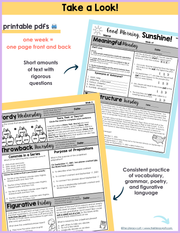 ELA Morning Work 5th Grade {September} | Distance Learning | Google Slides