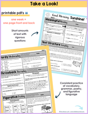 ELA Morning Work 3rd Grade {September} | Distance Learning | Google Slides and Forms