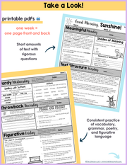 ELA Morning Work 5th Grade {April} | Distance Learning | Google Slides