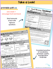 ELA Morning Work 3rd Grade {November} | Distance Learning | Google Slides