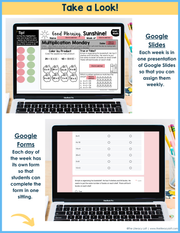 Math Morning Work 4th Grade Bundle | Printable | Google Slides and Forms