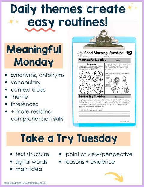 1st Grade ELA Morning Work (March) | Distance Learning | Google Slides