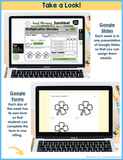 Math Morning Work 4th Grade {March} I Distance Learning I Google Apps